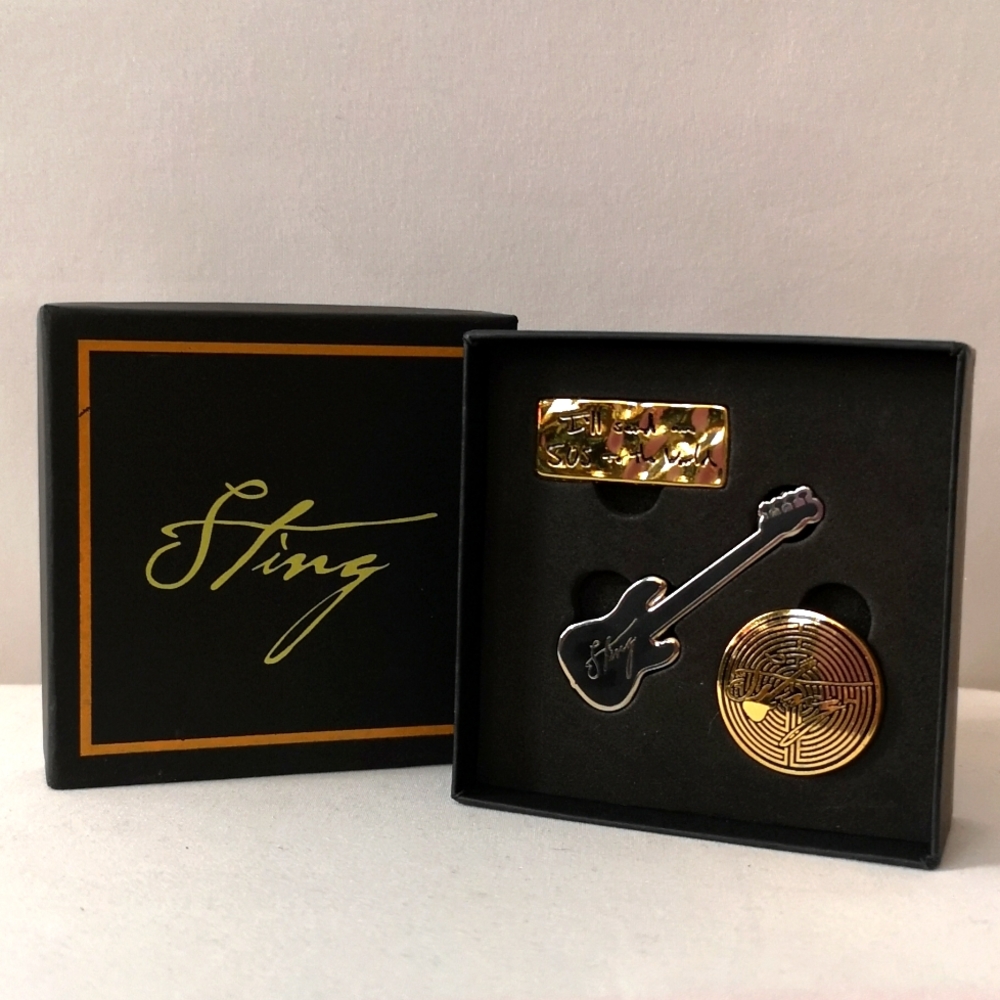 Sting Three Double Pins in Gift Box, Pennyroyal Collectables Like-new Condition